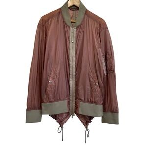 Diesel Black Gold Men's Lightweight Ripstop Nylon Jacket Dark Pink Size 48 (M-L)